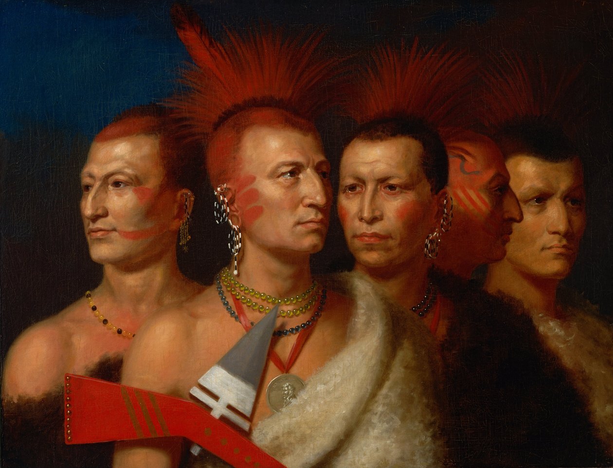 Young Omahaw, War Eagle, Little Missouri et Pawnees - Charles Bird King