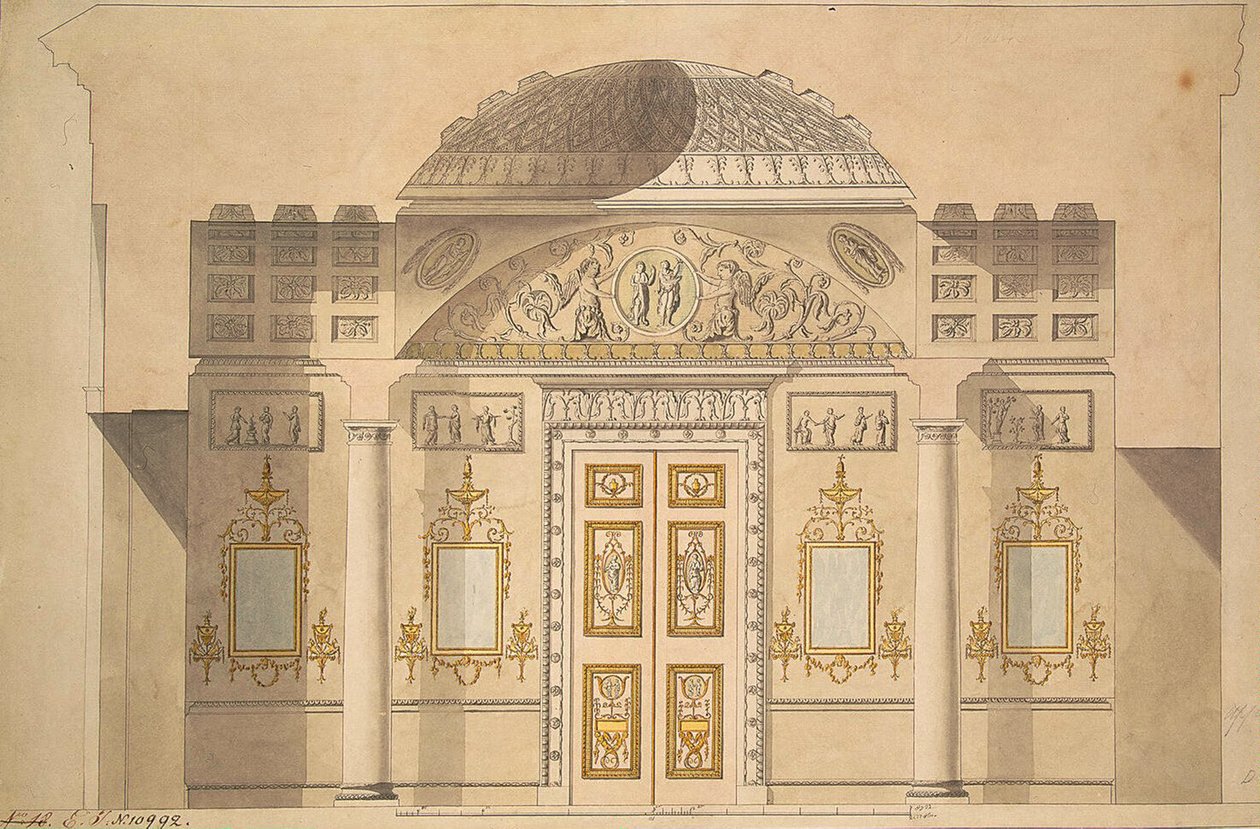 Élévation du mur miroir dans l