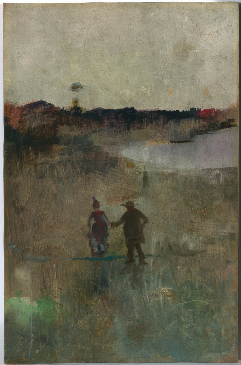 (Paysage avec deux petites figures, Richmond, NSW) - Charles Edward Conder