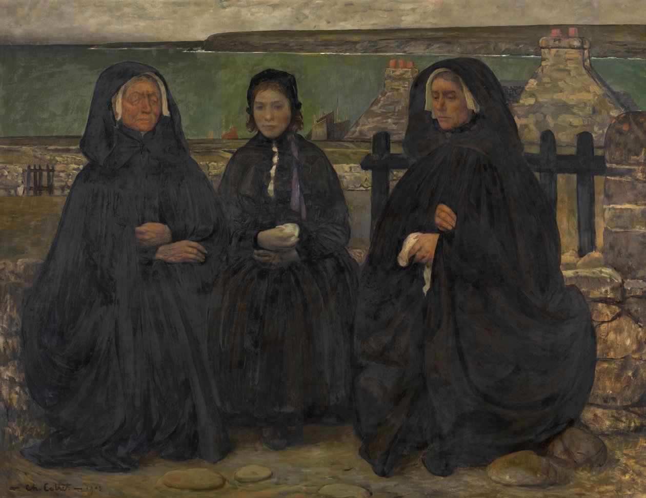 Femmes bretonnes en deuil - Charles Cottet