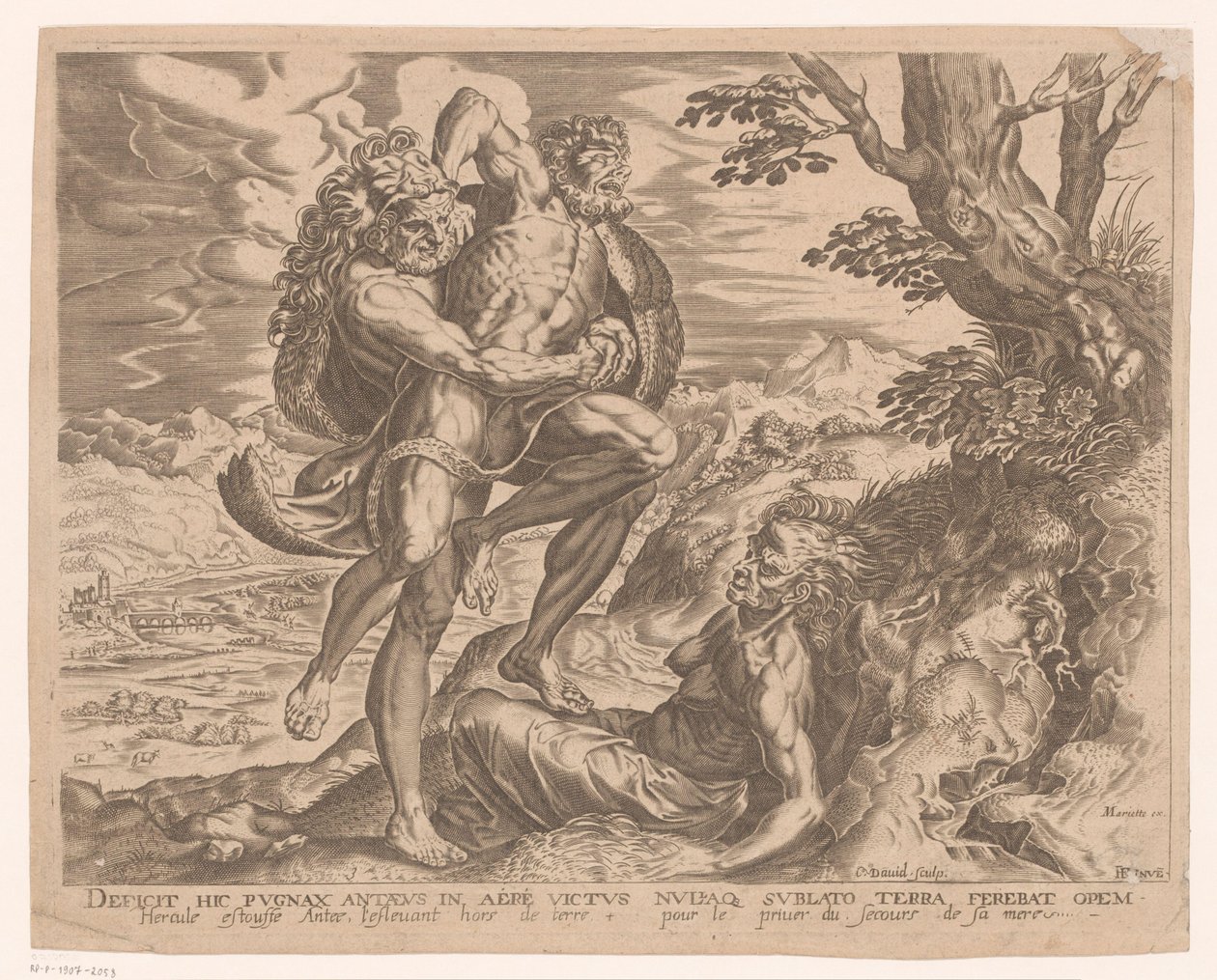Hercule lutte avec Antée (Travaux d