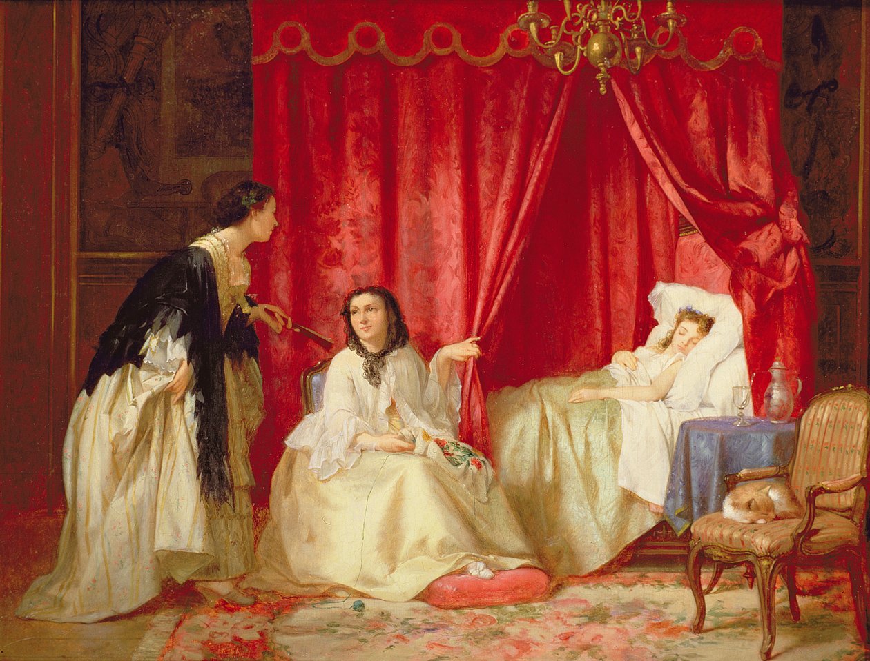 Visite à un ami malade - Charles Desire Hue