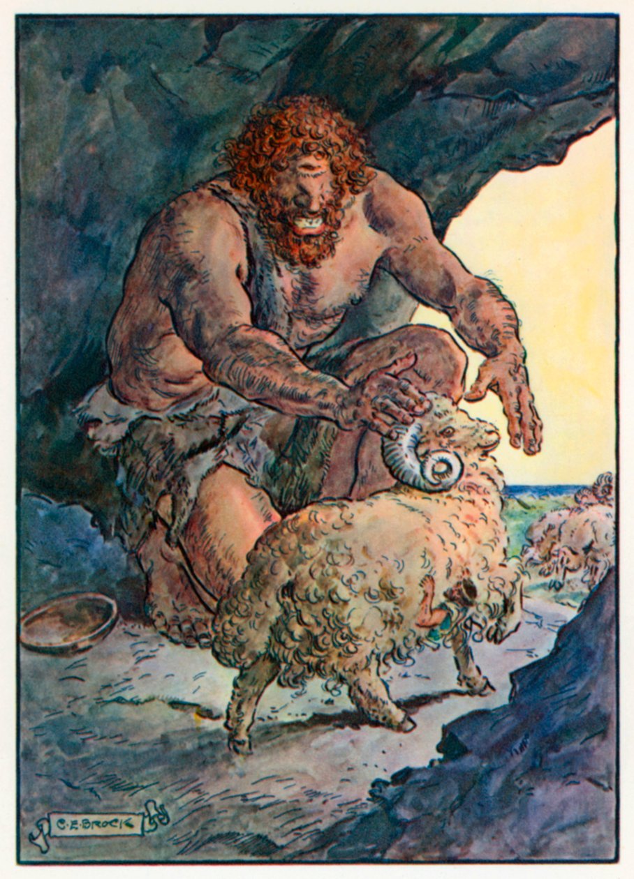 "Comment cela se fait-il, toi qui es le chef du troupeau  (lithographie couleur) - Charles Edmund (after) Brock