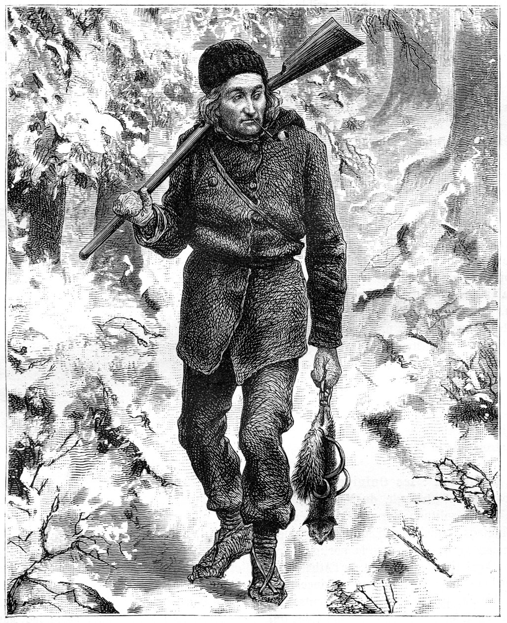 Trappeur canadien, 19e siècle - Charles Edouard Delort