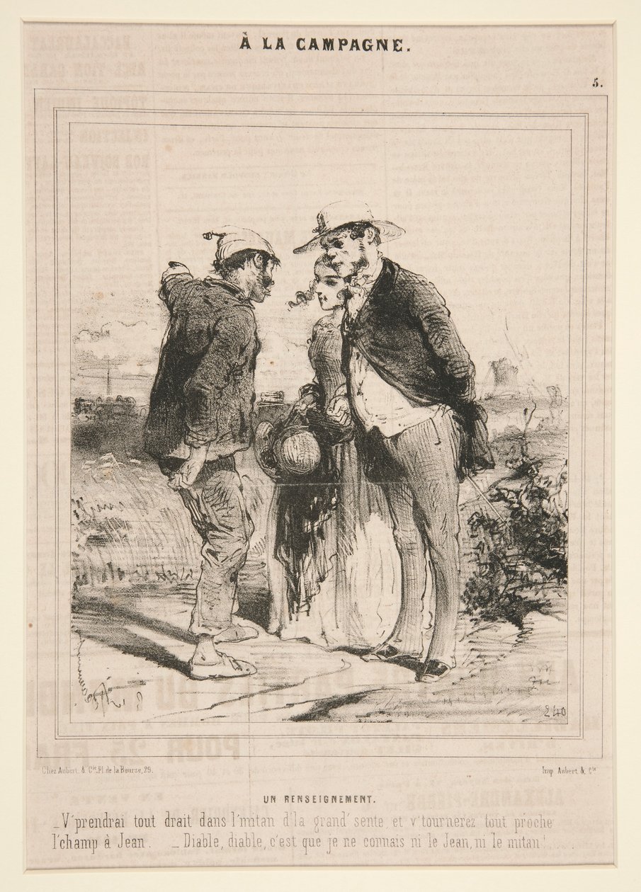 Un renseignement, de la série À la Campagne - Charles Edouard de Beaumont