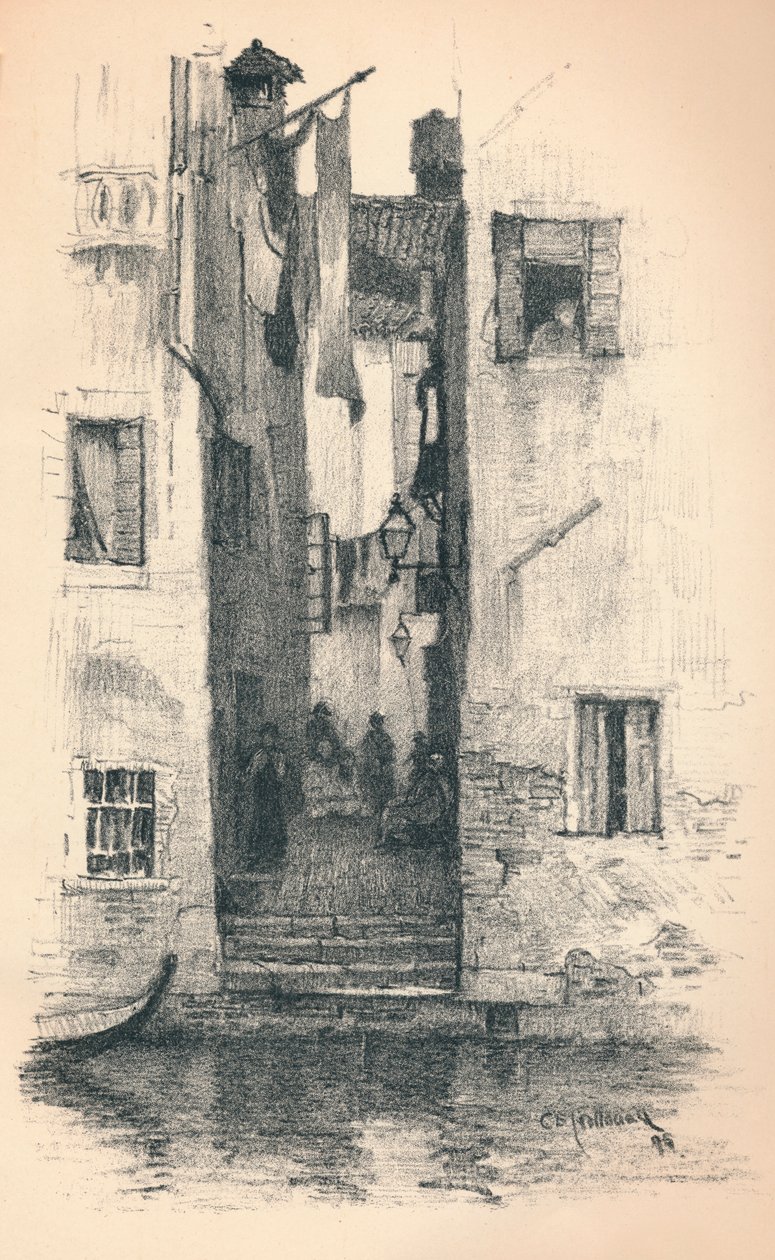 Une rue à Venise, 1895 - Charles Edward Holloway