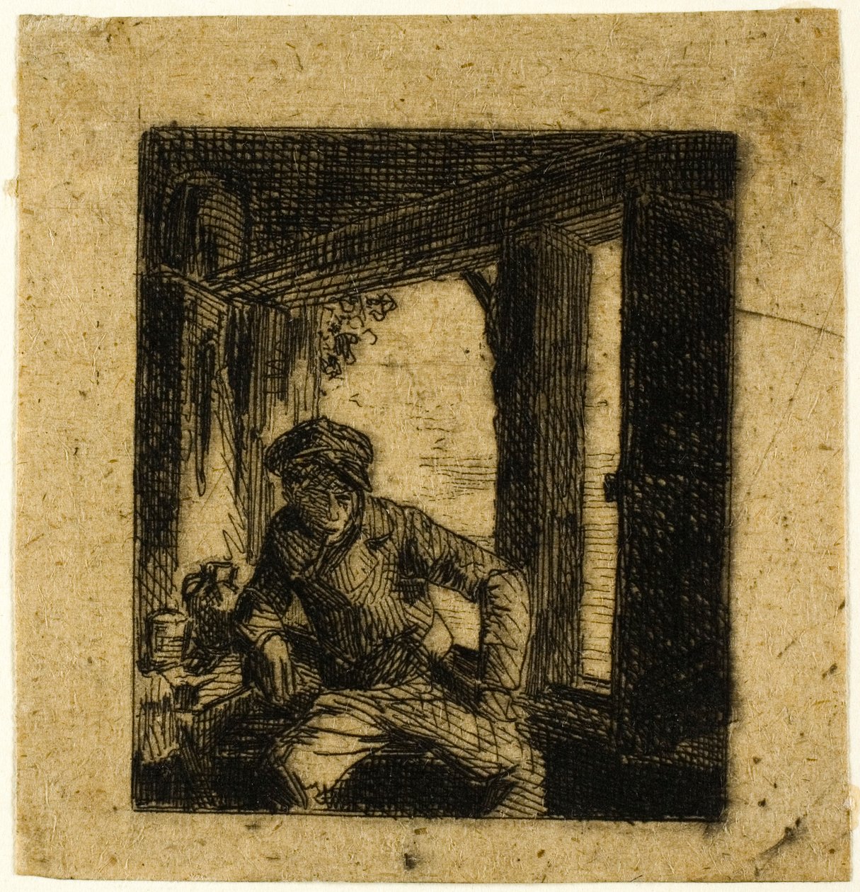 Buveur - Charles Emile Jacque