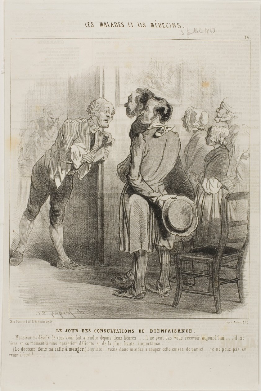 Journée de la visite médicale gratuite (plaque 16) - Charles Emile Jacque