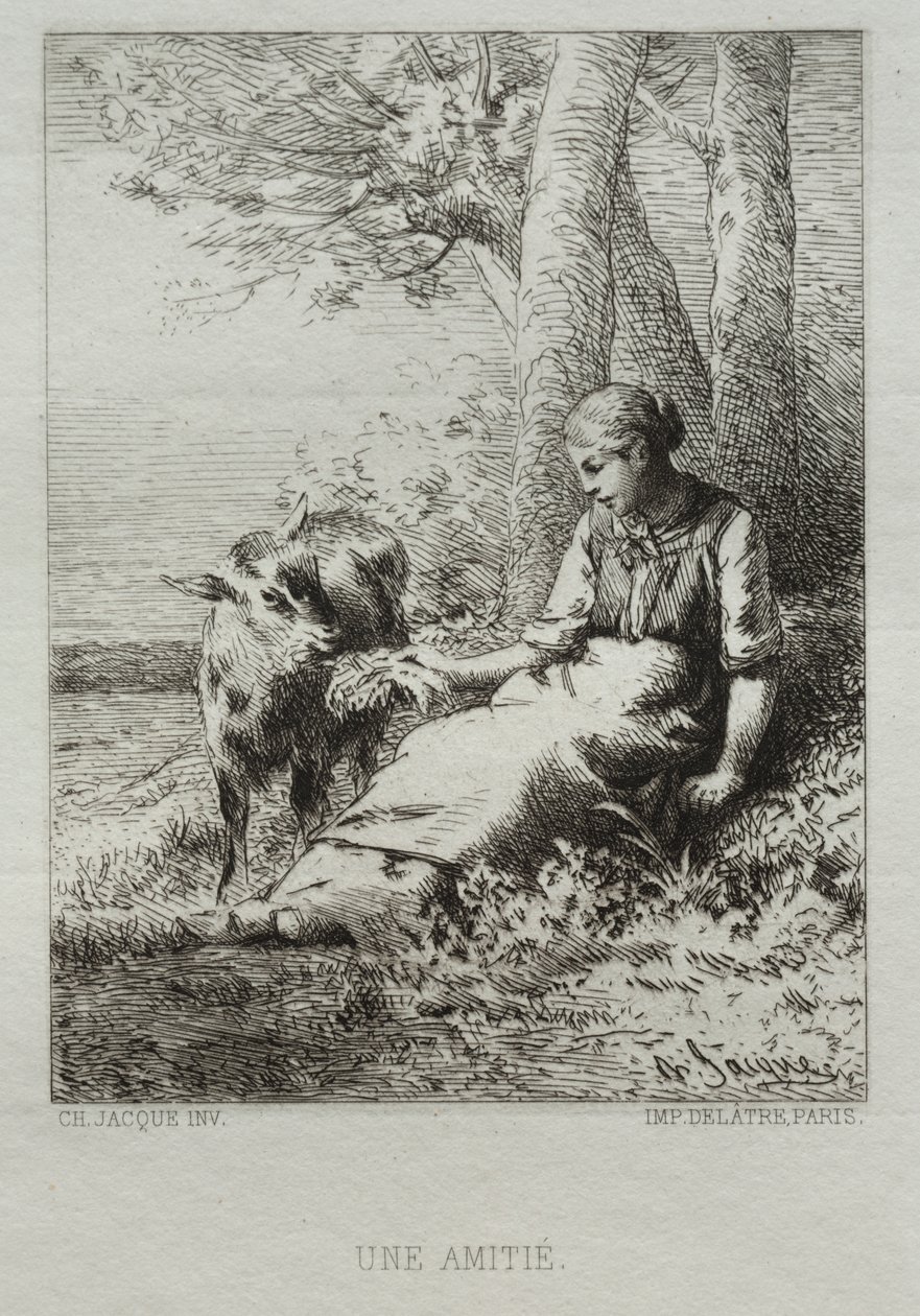 Amitié - Charles Emile Jacque