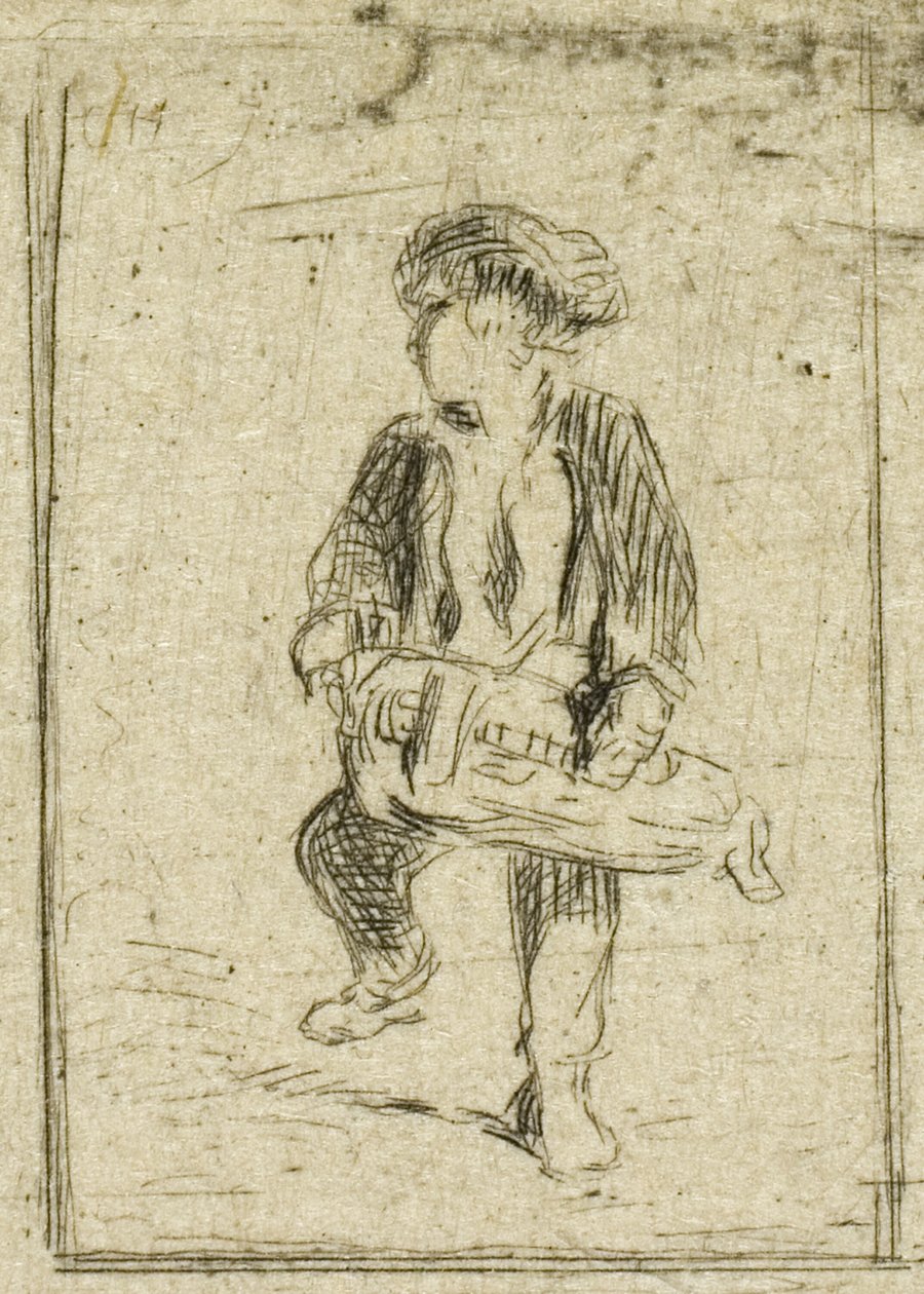 Joueur de vielle - Charles Emile Jacque