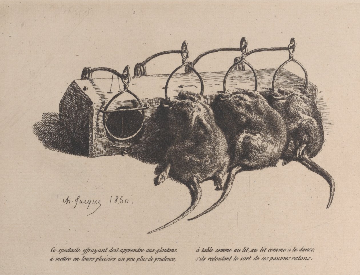 Piège à souris, 1860 - Charles Emile Jacque