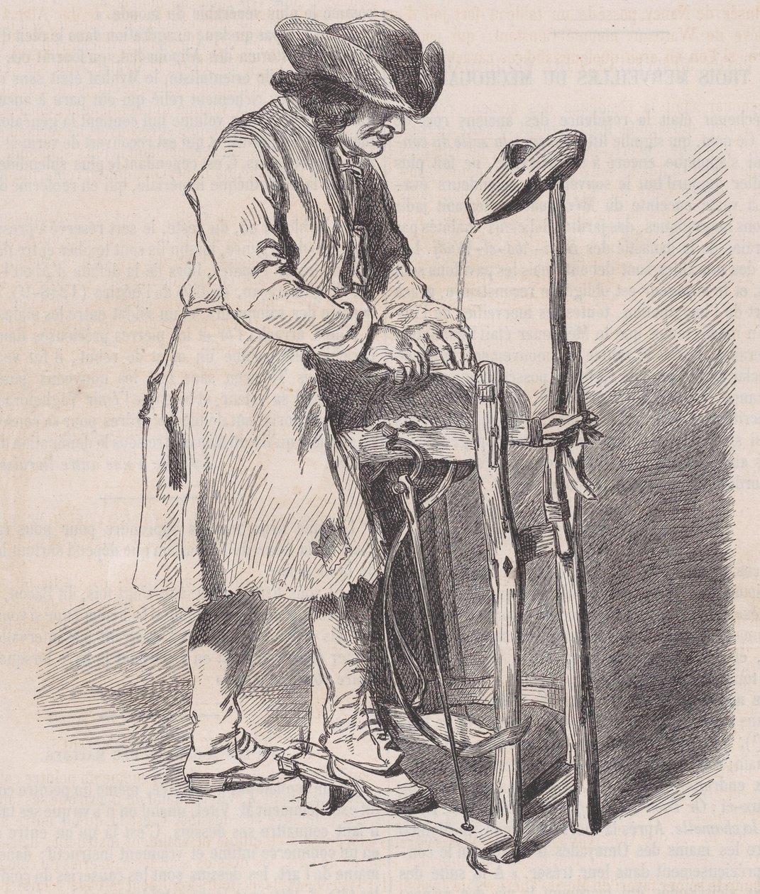 Musée du Louvre, collection des dessins, Le Remouleur, par Watteau, du Magasin Pitto..., vers 1852 - Charles Emile Jacque