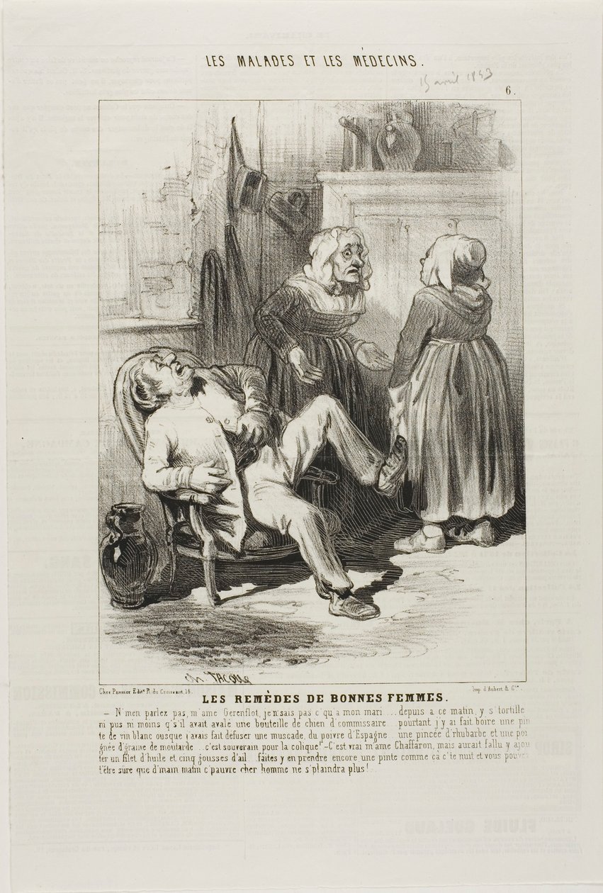 Remèdes de vieilles dames (planche 6) - Charles Emile Jacque