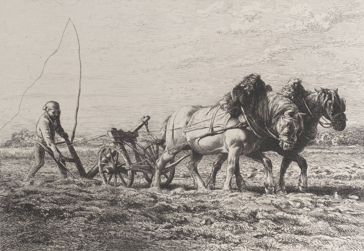 Labourage - Charles Emile Jacque