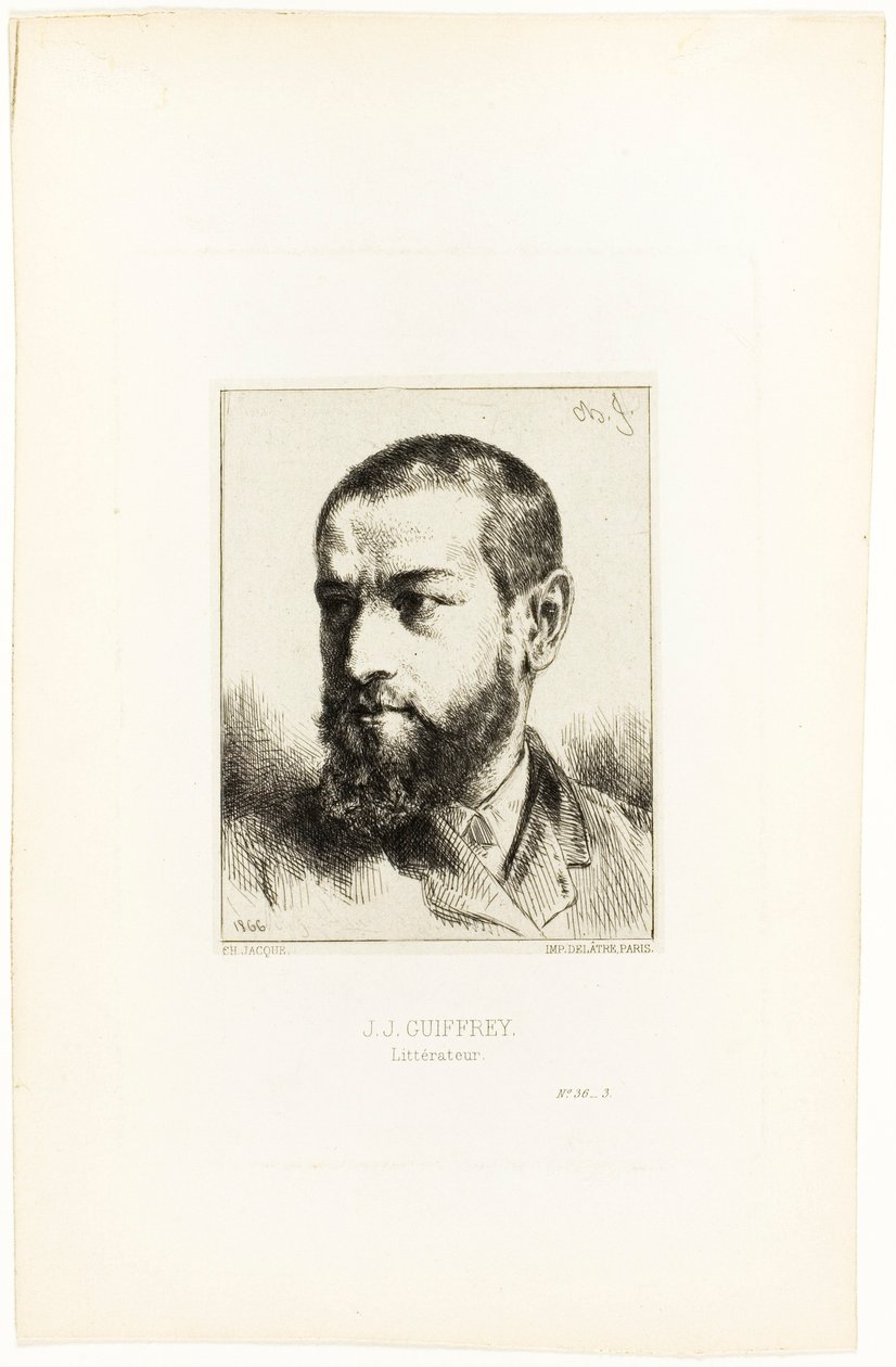 Portrait de J.J. Guiffrey - Charles Emile Jacque