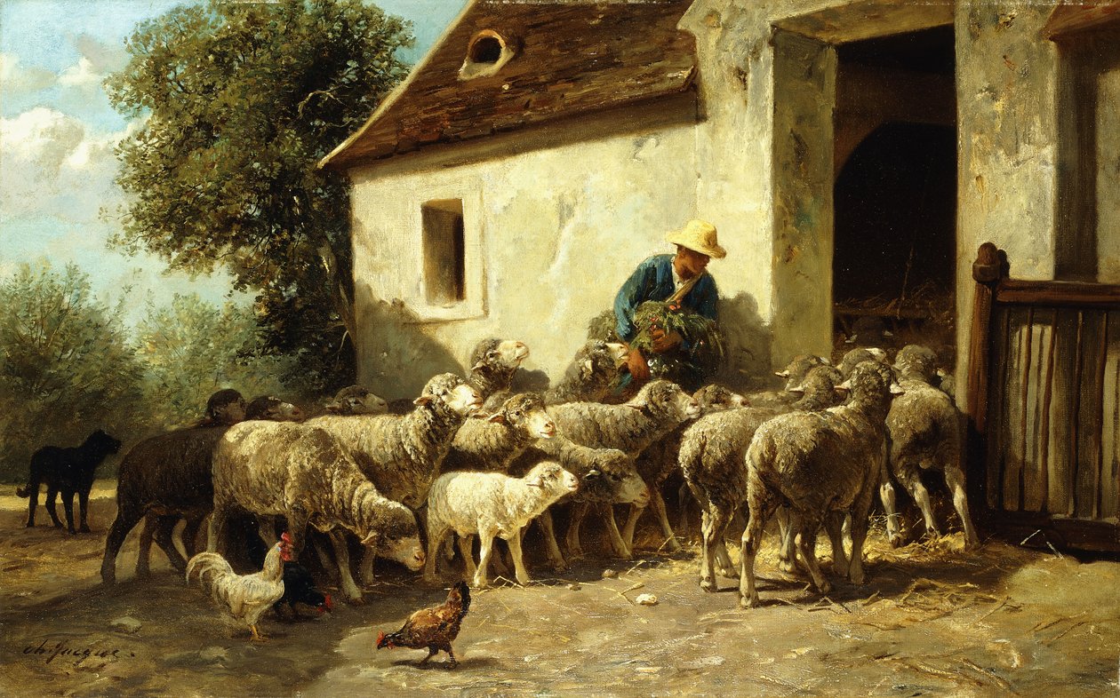 Retour à la maison - Charles Emile Jacque
