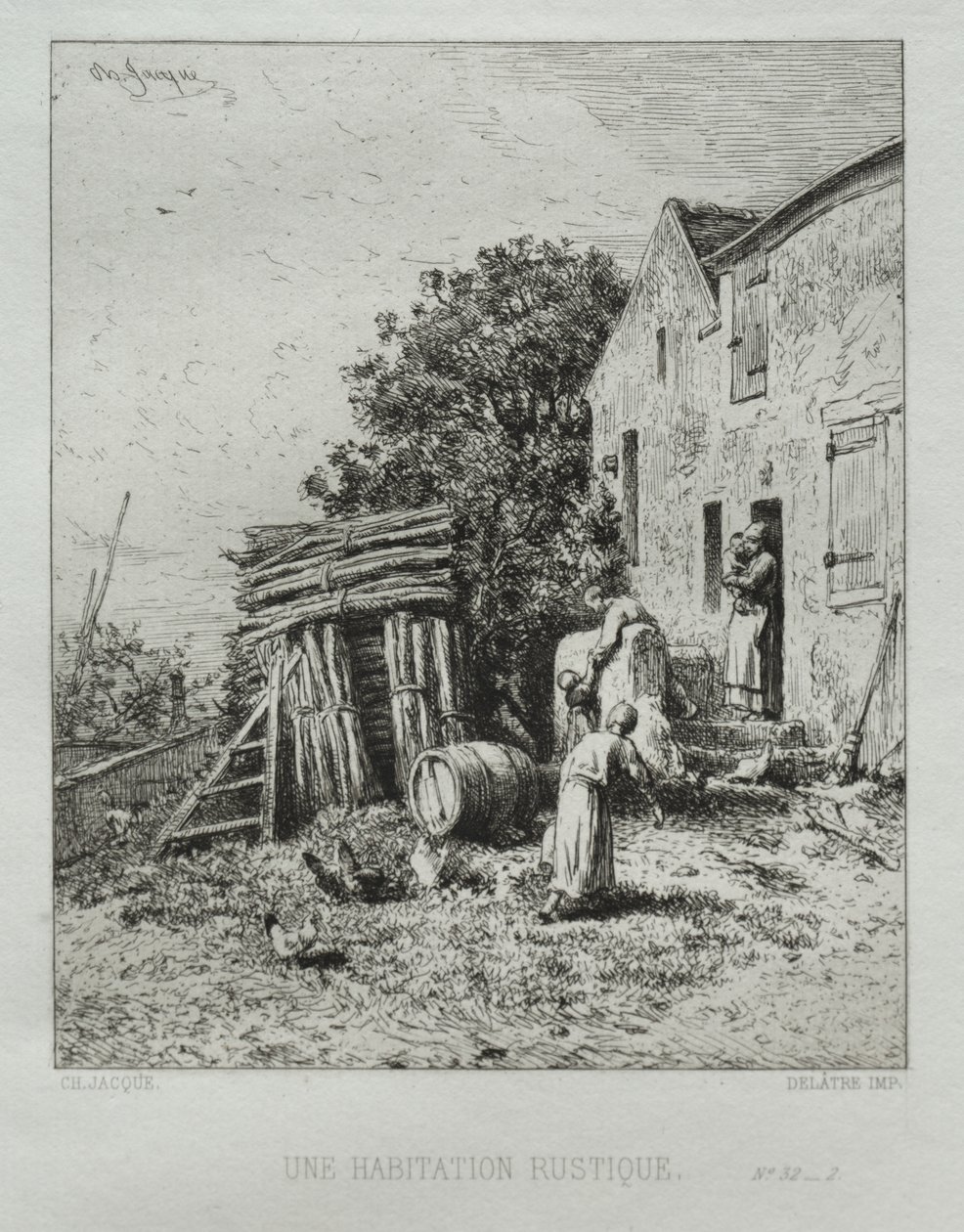 Maison rustique - Charles Emile Jacque