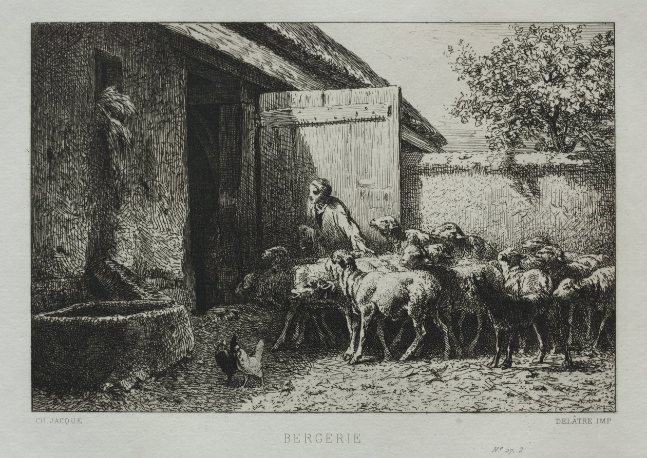 Bergerie - Charles Emile Jacque