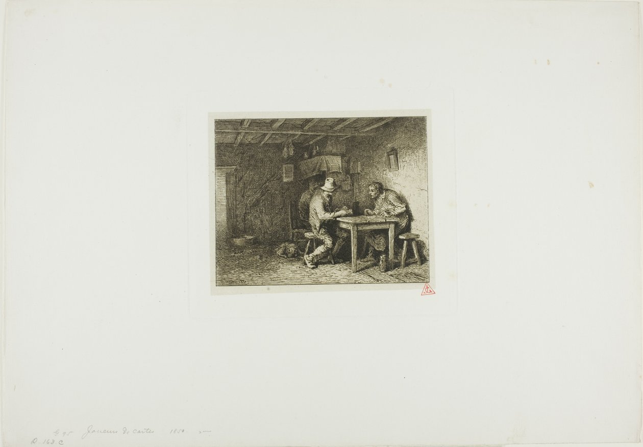 Les joueurs de cartes - Charles Emile Jacque