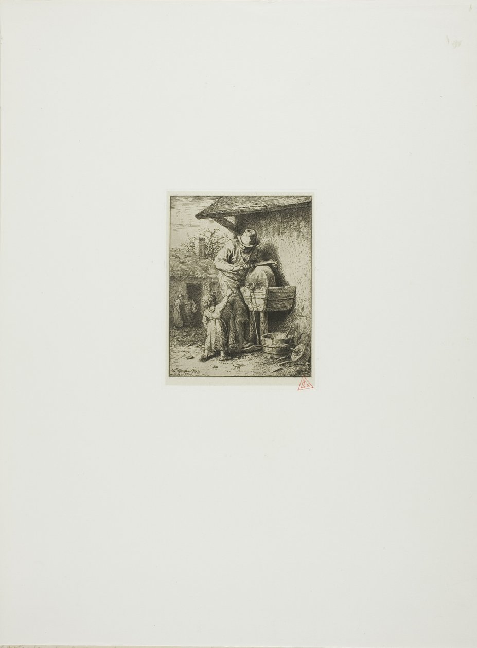 Le rémouleur - Charles Emile Jacque