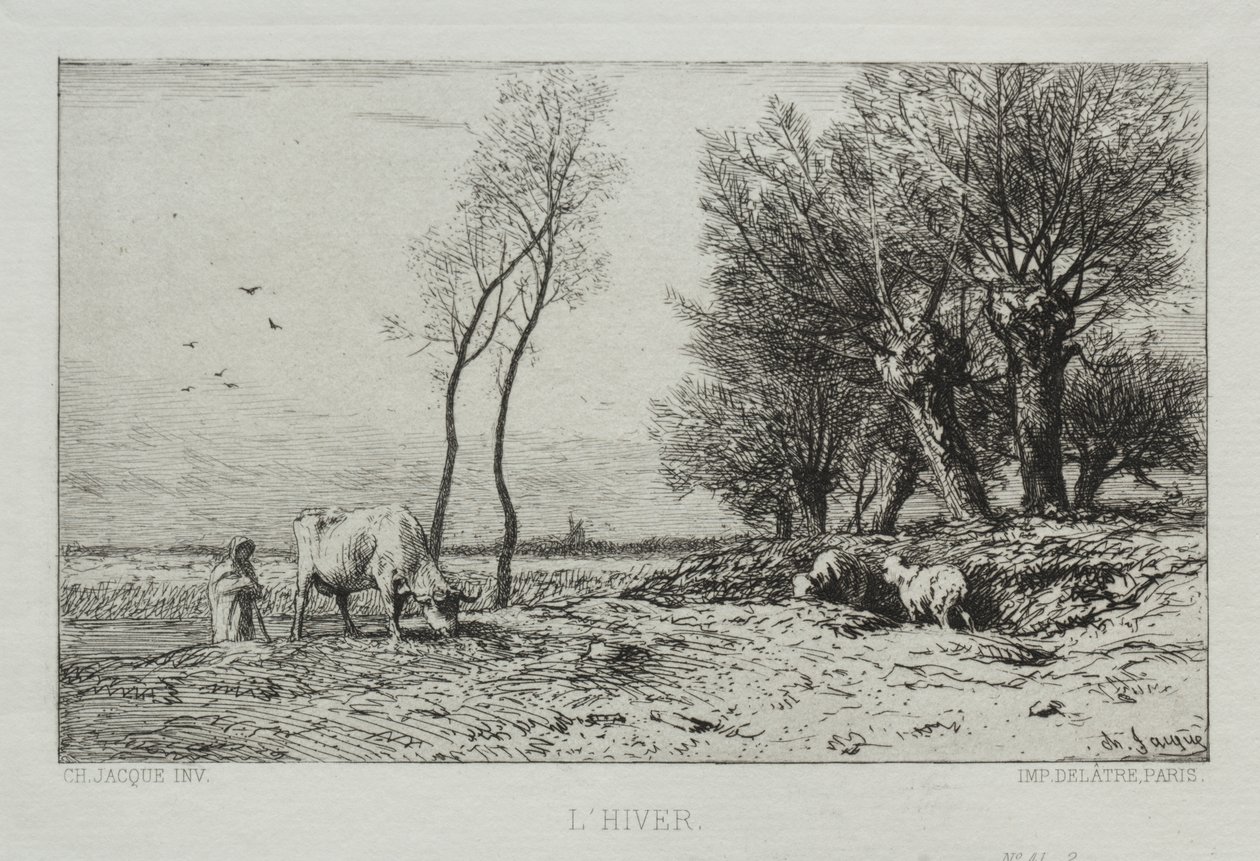 Hiver - Charles Emile Jacque