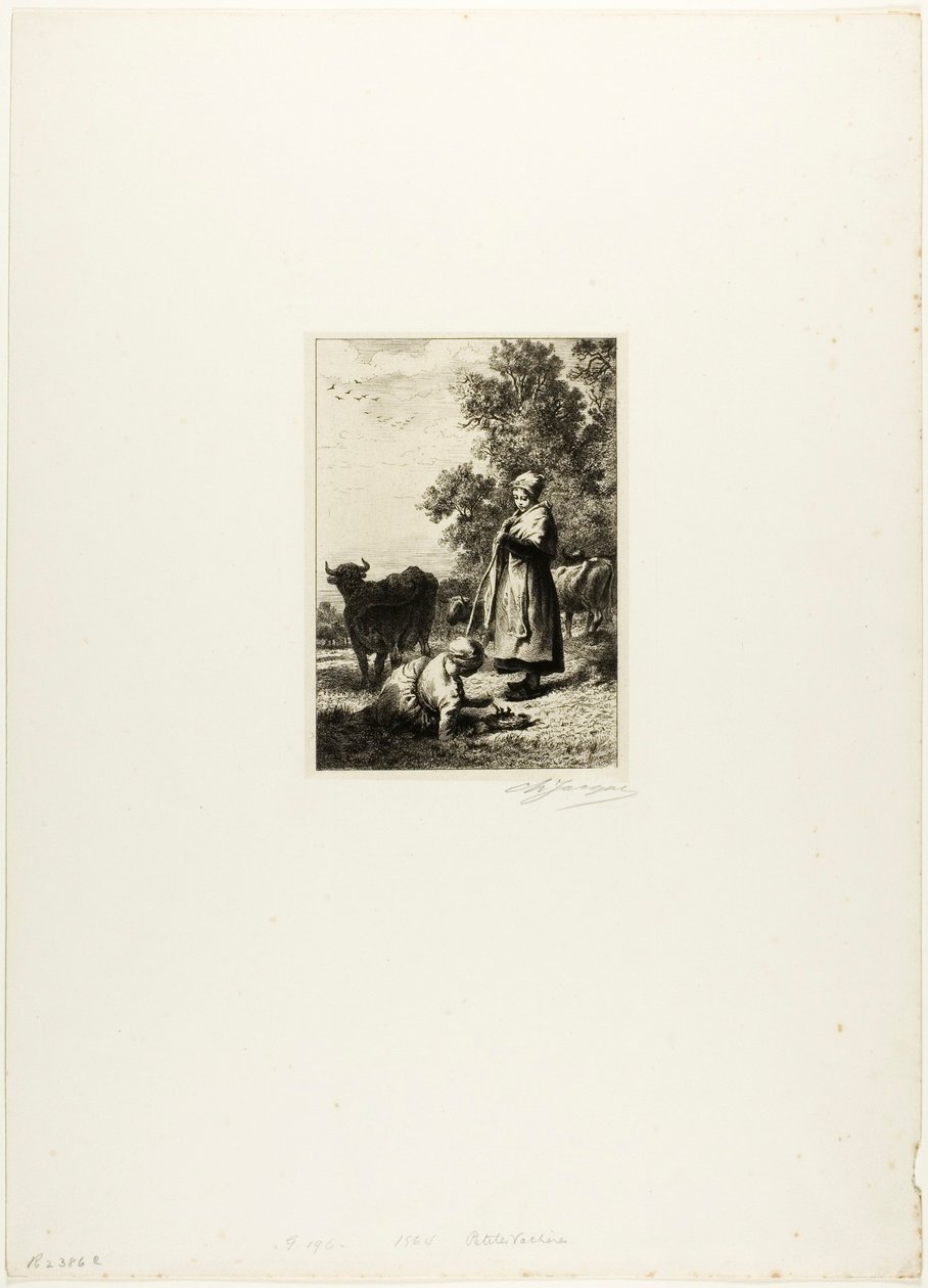 Jeunes vachers - Charles Emile Jacque