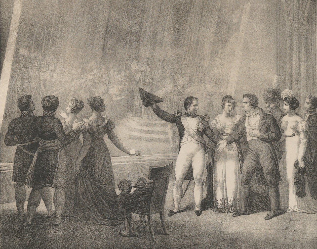 Napoléon et Joséphine visitant l