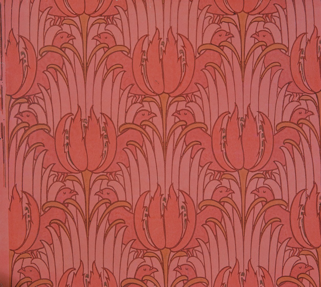 Papier peint conçu par Voysey, victorien - Charles Francis Annesley Voysey