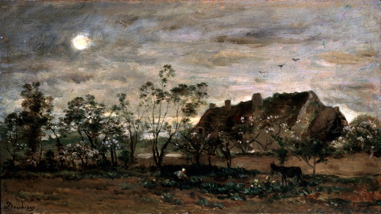 Soirée à Honfleur, années 1860 - Charles Francois Daubigny