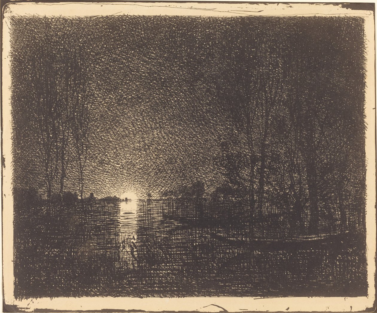 Paysage au clair de lune - Charles Francois Daubigny