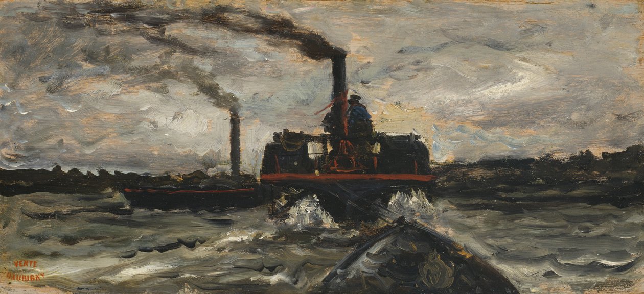 Bateau fluvial, c.1860 - Charles Francois Daubigny