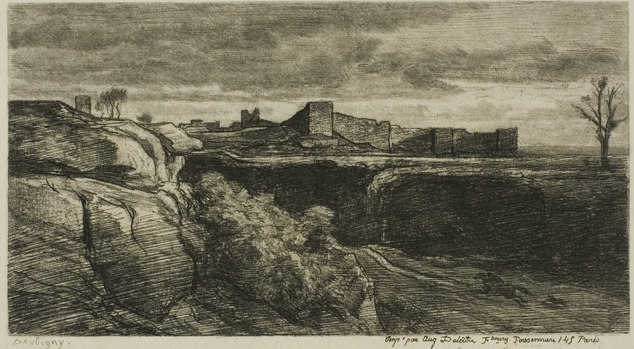Ruines du château de Crémieux (Isère) - Charles Francois Daubigny