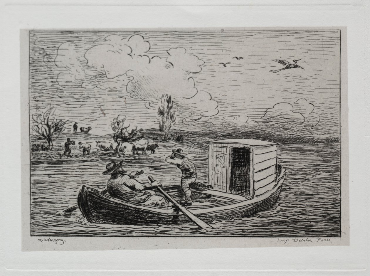 Le Voyage en Bateau : Le Mot de Cambronne (La Dispute) - Charles Francois Daubigny