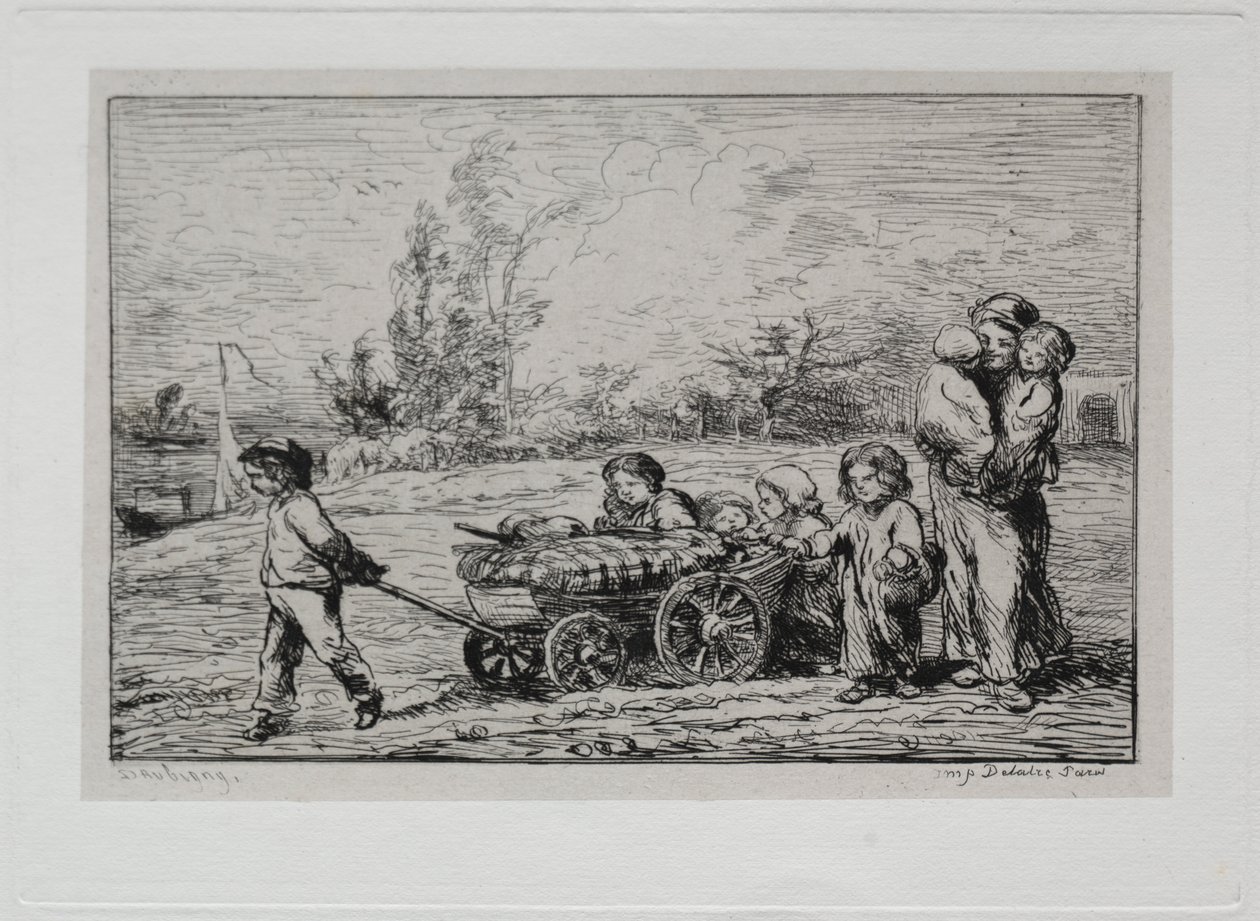 Le Voyage en Bateau : Emménagement dans "Le Botin" (Les Meubles du Bateau) ou Emménagement sur le Bateau - Charles Francois Daubigny
