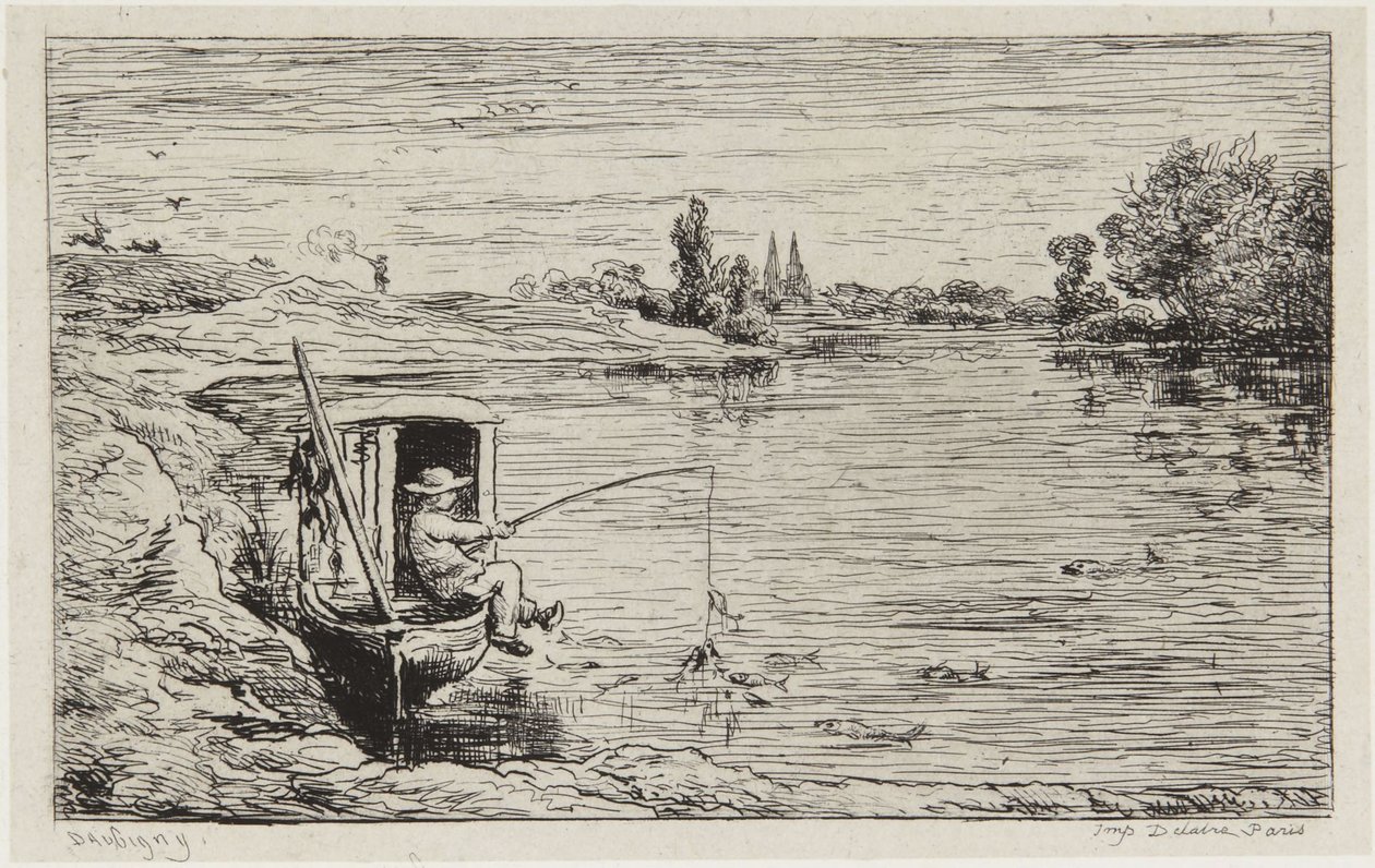 Le mousse à la pêche - Charles Francois Daubigny