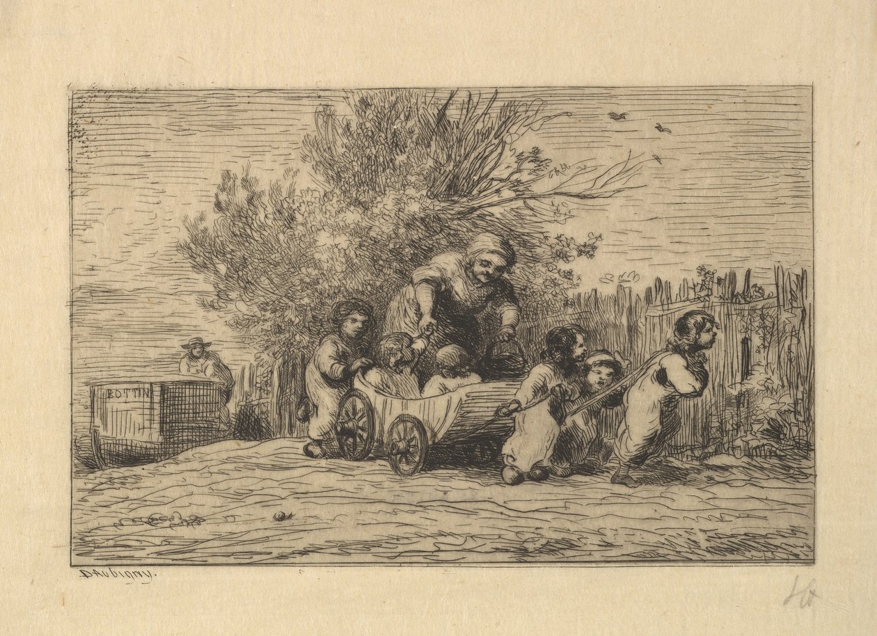 Les Héritiers de la charrette, 1861 - Charles Francois Daubigny