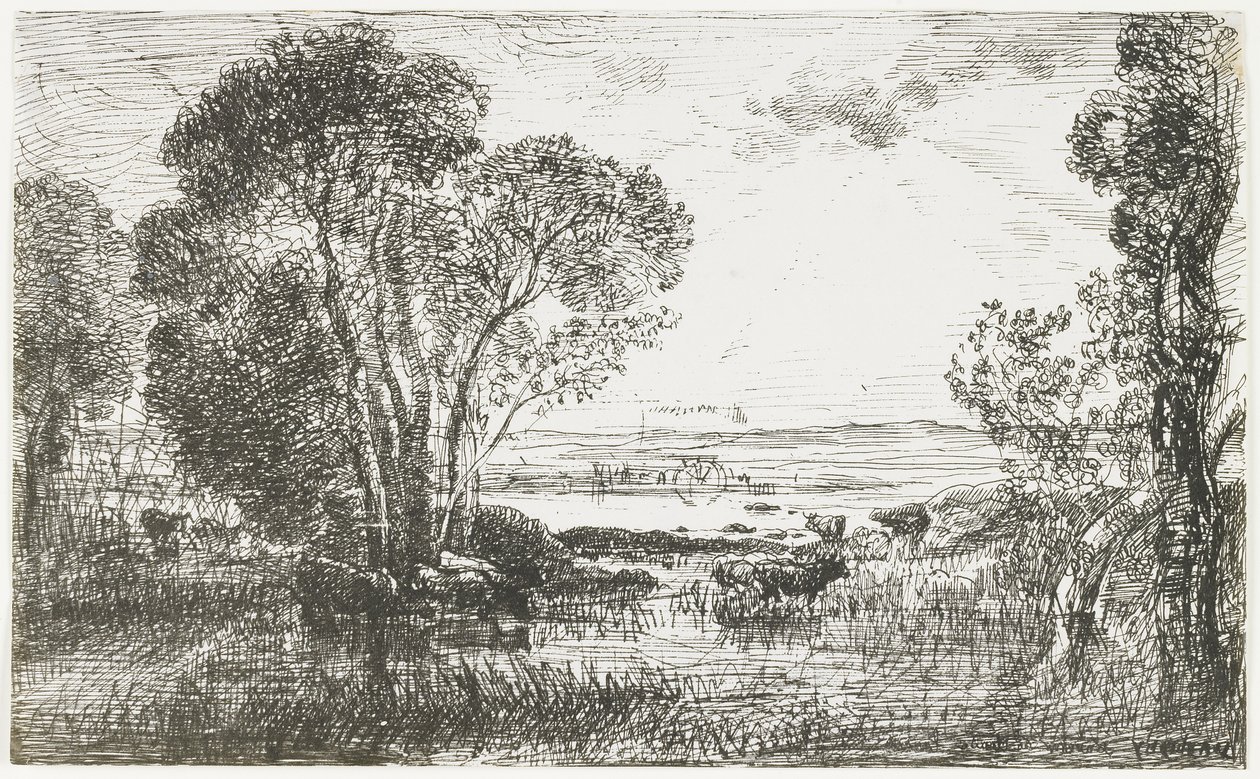 La machine hydraulique, 1862 - Charles Francois Daubigny