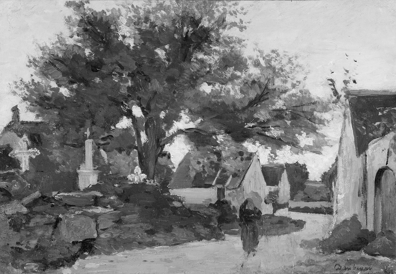 Village en Bretagne - Charles Francois Daubigny