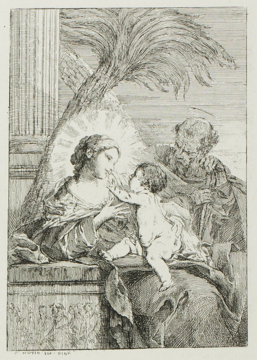 Repos de la Sainte Famille en Égypte - Charles Francois Hutin