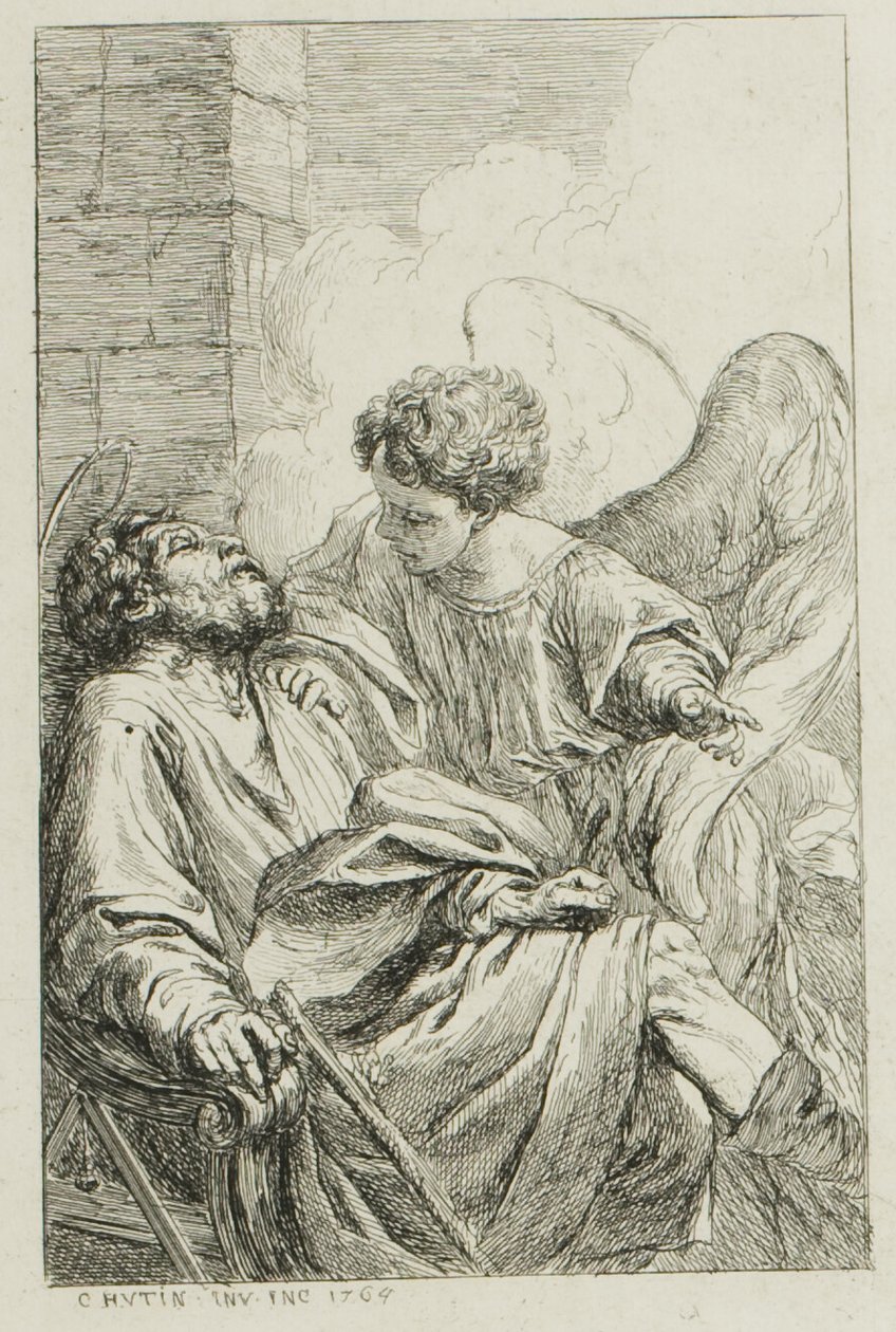 La vision de saint Joseph en Égypte - Charles Francois Hutin