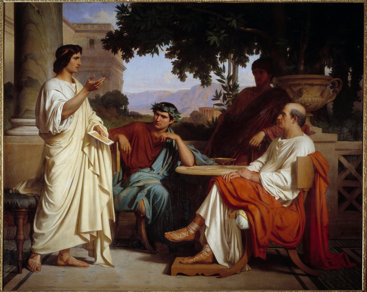 Virgile, Horace et Varius chez Mécène - Charles François Jalabert