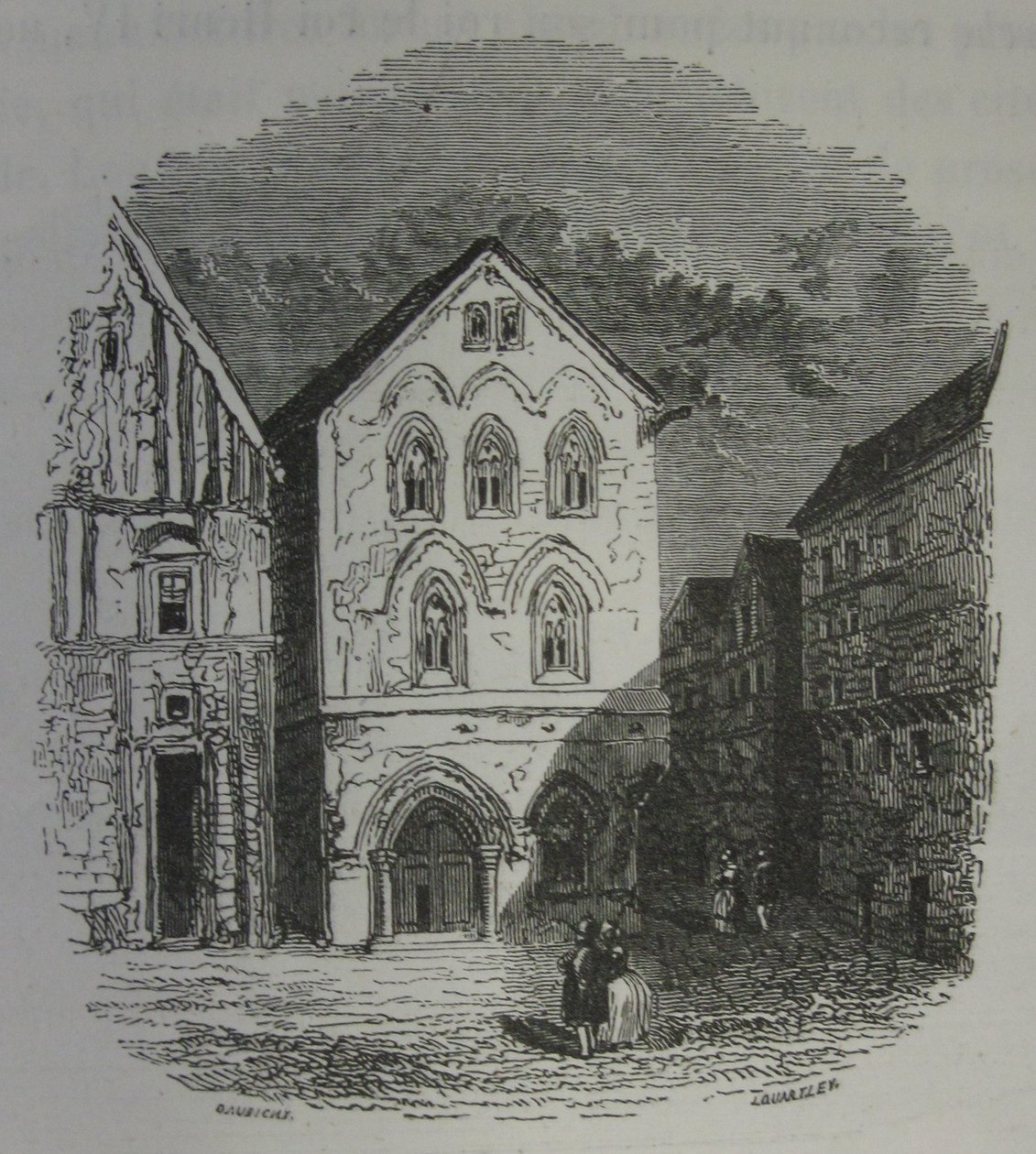 La Maison des Templiers à Louviers. Daubigny amp; John Quartley. - Charles Francois Daubigny