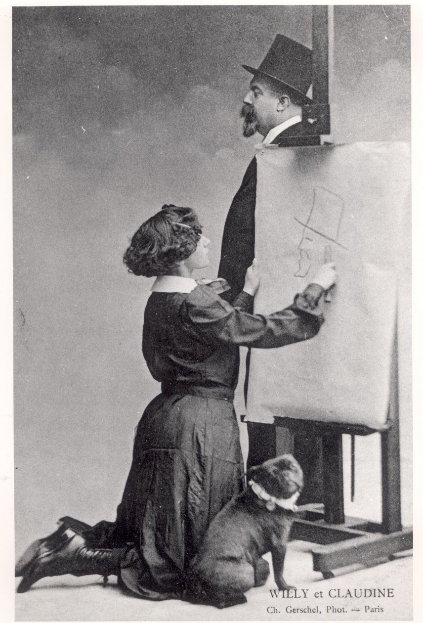 Carte Postale représentant Colette et son mari Willy - Charles Gerschel