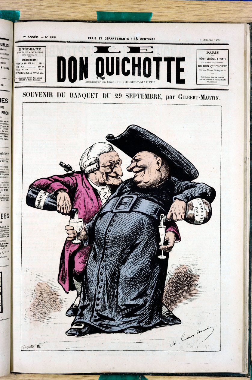 Couverture de "Le Don Quixote", numéro 276, satirique en couleurs - Charles Gilbert-Martin