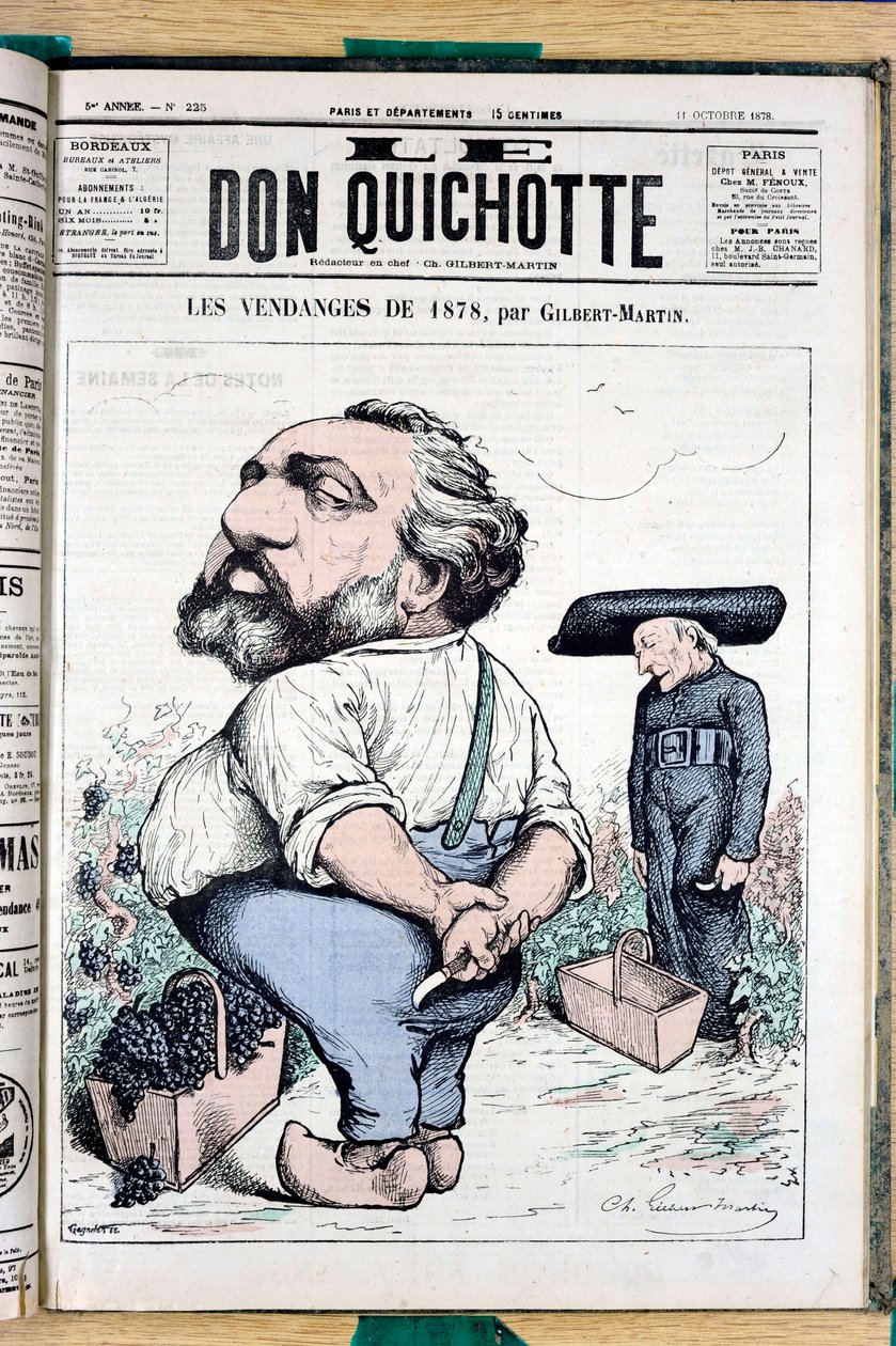 Couverture de "Don Quichotte", numéro 225, Satirique en couleurs - Charles Gilbert Martin