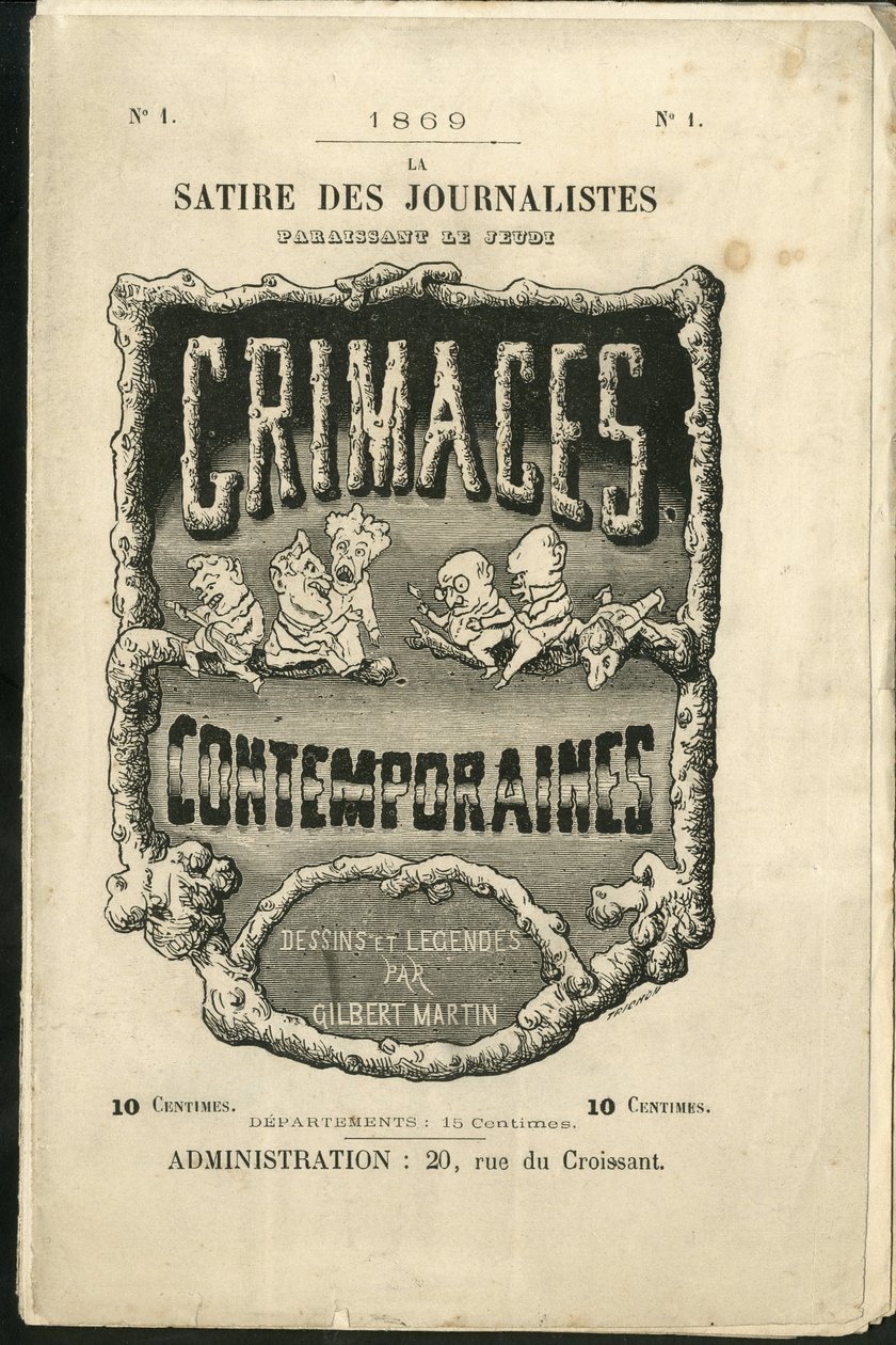 Illustration pour la couverture de "Contemporary Grimaces" - Charles Gilbert Martin