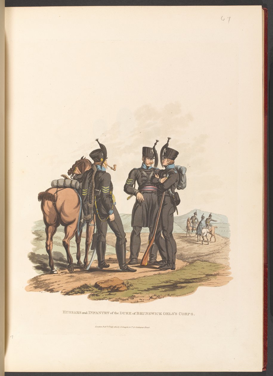 Hussards et Infanterie du Corps du Duc de Brunswick Oels - Charles Hamilton (after) Smith