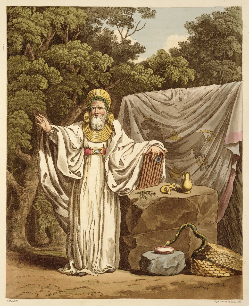 Un archidruide en habit judiciaire, gravé par Robert Havell (1769-1832) 1815 - Charles Hamilton Smith