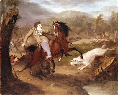 Une chasse au sanglier - Charles Henry Schwanfelder