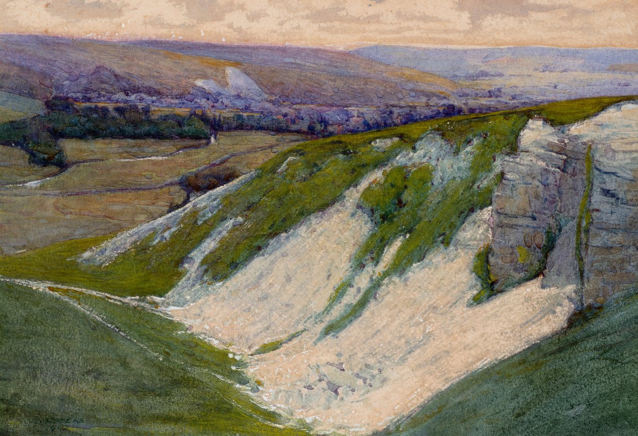 The Chalk Pit, Sussex (aquarelle) - Charles Herbert Rogers